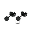 3MM-10MM Punk Small Black Round Stainless Steel Men's Stud Earrings For Women Minimalist Piercings Ear Jewellery Y2k Accessories - Image 9