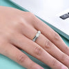 Square Zircon Stainless Steel Ring White Zircon Engagement Party Accessories Geometric Couple Custom Ring - Image 2