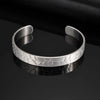 Stainless Steel Hammered Opening Bangle for Men, Minimalist Chunky Cuff Bangle Bracelets, Punk Jewelry Gift - Image 1