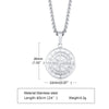 Mens Compass Pendant Necklaces, Graduation Guid Jewelry Gift, Casting Stainless Steel Coin Pendant Collar with Box Chain - Image 4