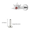 Titanium CZ Starburst Stud Earring 16G Sunrise Helix Stud Tragus Cartilage Labret Monroe Piercing Jewelry - Image 18