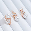 Geometry Pearl Drop Earrings for Women Rose Gold Silver Color Mix Zircon Boho Ethnic Wedding Jewelry - Image 5