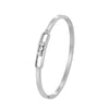 Classic Slideable 3 Zircon Bangle For Women Wedding Day Gift Stainless Steel Love Bracelet Jewelry - Image 4