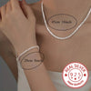 2pcs Set Silver Charms Bracelets Necklaces Jewelry Set for Women Lady Jewelry Wedding Party Gifts - Image 3