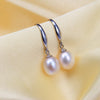 Natural Freshwater Cultured Pearl Drop Earrings for Women Silver Earrings Wedding Jewelry - Image 4