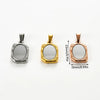 1Pc Stainless Steel Vintage Mirror Pendant Necklace For Women Girls Rectangle Shape Blank Bar Charms Chains Choker Jewelry Gifts - Image 6