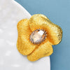 Charming Flower Brooches For Women Unisex 2-color Rhinestone Elegant Plants Party Office Brooch Pins Gifts - Image 6