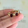 Silver Open Finger Ring Golden Enamel Donut Dazzling Geometric Punk For Women Jewelry Gift - Image 25