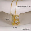 26 Letters Necklaces For Women Man Gold Color Alphabet Zircon Pendant Birthday Party Gift Jewelry - Image 5