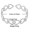 Metal Silver Color Heart Animal Snake Hand Hug Flower Leaf Bangles Bracelets For Women Girl Jewelry Stainless Steel Bangle Gift - Image 17