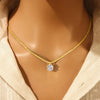 Loutf Sparkling Diamond White Pendant Necklace for Women Silver Jewelry - Image 7