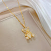 Over 30 Styles Bear Necklace Titanium Steel Zircon Micro Inlaid Copper Pendant Collarbone Chain Souvenir Gift - Image 10