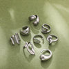 Vintage Stainless Steel Rings for Women Punk Chunky Irregular Smooth Adjustable Open Ring Jewelry Weddings Gifts - Image 26