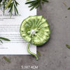 Green Botanical Brooch Pin with Leaf and Flower Designs - Image 16