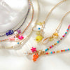 Colorful Boho Ceramic Fish Pendant Necklace for Women, Adjustable Woven Rope Choker Beaded Necklace, Summer Beach Party Jewelry - Image 2