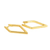 Silver Pentagonal Rhombus Geometric Hoop Earrings for Women Wedding Party Jewelry Gift - Image 2