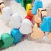 Colorful Enamel Heart Bead Bracelet with Elastic Fit in Multiple Colors - Image 5