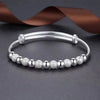 Charm Silver Bead Bracelet Bracelet Cute Feminine Party Wedding Jewelry With Adjustable Size - Image 2