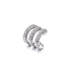 Three Layer C Shape Clip On Earrings For Women Ear Cuffs Without Piercing Fake Cartilage Earings Zirconia Geometric Jewelry - Image 7