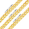 Stainless Steel Cuban Figaro and Wheat Link Necklace in 5 mm or 7 mm Widths - Image 8
