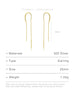 Silver Long Chain Drop Earring Simple Delicate Party Birthday Gift Jewelry For Women - Image 6