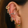 7pcs/Set Multicolour Stud Earrings For Women Zircon Ear Cuffs Without Piercing Earrings Jewelry Gift - Image 1