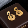 316L Stainless Steel Exaggerated Golden Flower Dangle Earrings For Women Jewelry Gift Party - Image 14