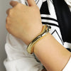 Exaggerated thick heavy metal women's cuff bracelet punk gothic irregular wide arm bracelet jewelry punk men's bracelet - Image 3