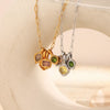 Colorful CZ Hammer Paperclip Chain Necklace Gold Plated 316L Stainless Steel Choker Elegant Women Jewelry - Image 6