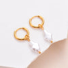 Simple Elegant Stainless Steel Earrings Imitation Pearl Hoop Earrings Charm Women's Party Jewelry - Image 5
