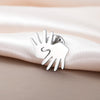 Stainless Steel Brooch Set with Brazilian Sign Language Hand Gestures Fit for Deaf Community Sign Language Fans Daily Wear Gift - Image 8