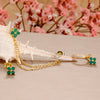 3PCS Gold Plated Zircon Flower Hoop Earrings Set Stainless Steel Double Stud Chain Huggie Piercing Women's Jewelry - Image 5