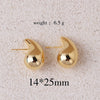 Exaggerated Metal Glossy Waterdrop Dangle Earrings for Women Lightweight Hollow Thick Teardrop Chunky Hoops Jewelry - Image 7