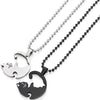 Couple Heart Necklace Cute Cartoon Cat Pendant Necklace Simple Color Black Animal Necklace Jewelry Gift For Friend Student - Image 5