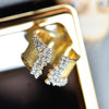 Gold Color Cubic Zirconia Ring for Women Modern Wide Band Finger Ring OL Style Female Jewelry - Image 12