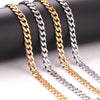 Stainless Steel Cuban Figaro and Wheat Link Necklace in 5 mm or 7 mm Widths - Image 27