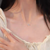 Silver Single Zircon Bead Choker Necklace For Women Classic Jewelry Light Accessories - Image 4