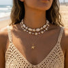 3pcs/set Bohemian Pearl Starfish Pendant Necklace for Women Irregular Blue Stone Beads Link Chain Beach Party Jewelry - Image 23