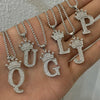 26 Letters A-Z Zircon Crown Pendant Necklace for Women Men Punk Initial Alphabet Necklaces Hip Hop Choker Chain Jewelry - Image 2