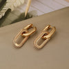 Retro Double Loop Design Drop Earring Gold Silver Color Geometric Round Earrings for Women Girls Punk Hip Hop Jewelry G - Image 1