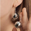 Stylish Retro Disco Ball Pendant Earrings Valentine's Day Jewelry Gift - Image 1