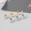 1/5PCS Titanium Zircon Labret Lip Ring Internally Thread Ear Tragus Cartilage Helix Daith Lobe Piercing Earrings Stud for Women - Image 30