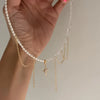 Crystal Heart Pendant Choker Necklace with Tassel Drop - Image 15