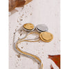Double Round Pendant Necklace Metal Stainless Steel Daily Jewelry Recommend - Image 4