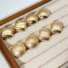 Gold Color Metal Glossy Women Geometric Ear Clips Without Piercing Simple Temperament Square Round Clip on Earrings - Image 1