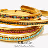 Stainless Steel Shiny Colorful Turquoise Rhinestone Cuff Bracelets For Women Party Jewelry Gifts - Image 1