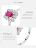 MODIAN 925 Sterling Silver Vintage Rectangle Red Zirconia Ring Cocktail Party Elegant Jewelry For Women Fine Jewelry