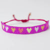 Adjustable Multicolor Heart Bead Bracelet with Woven Pattern - Image 25