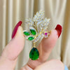 Green Yellow Leaves Flower Bouquet Wheat Ear Brooch for Women Creative Rhinestone Pin Suit Clothing Jewelry Accessories - Image 14