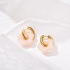 Flower Resin Acrylic Drop Earrings Gold Color Round Circle Stainless Steel Ear Buckle Hoop Earrings For Women Jewelry Gift - Image 15